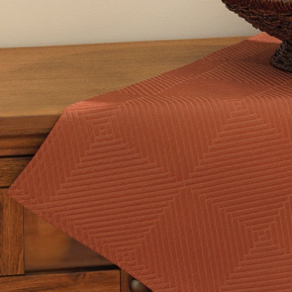 Burnt Orange Quilted Runner